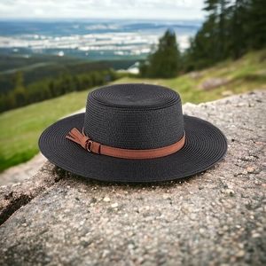 38811 Leather Trimmed Hat